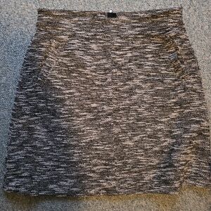 GAP Black and White Marled Knit Skirt